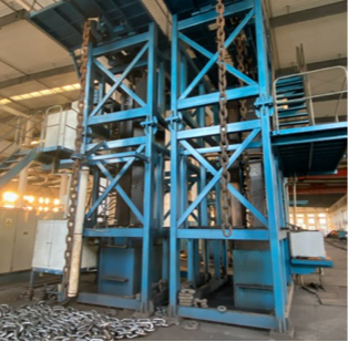 Heat-treatment furnaces for round link chain