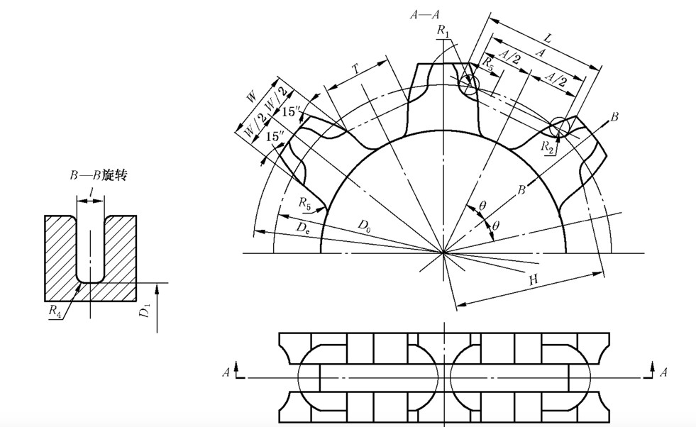 round link chain sprocket